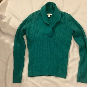 Charter Club SZ M Sweater Long Sleeves Green
